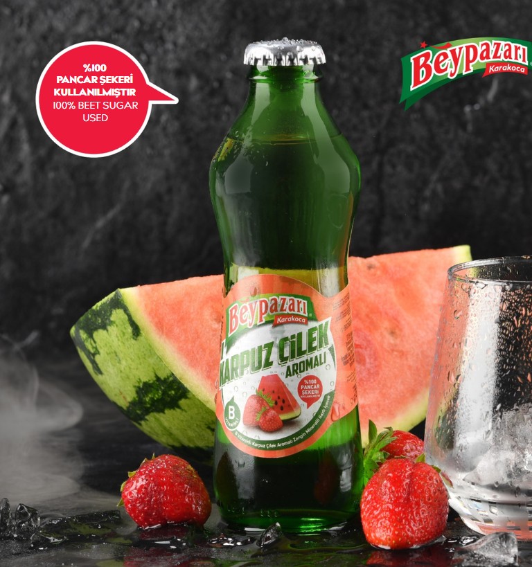 Beypazarı Karpuz ve Çilek Aromalı Maden Suyu - 24 lü