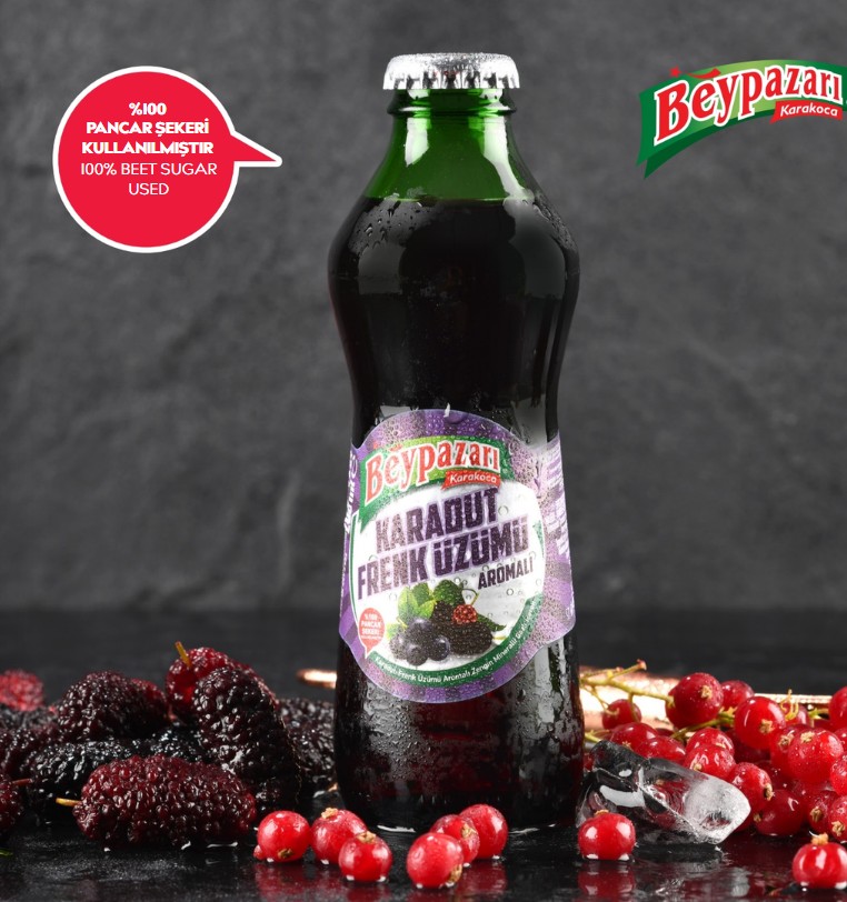 Beypazarı Karadut Frenk Üzümü Aromalı Maden Suyu - 24 lü