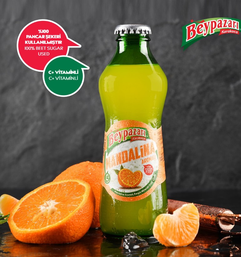 Beypazarı Mandalina Aromalı Maden Suyu - 24 lü